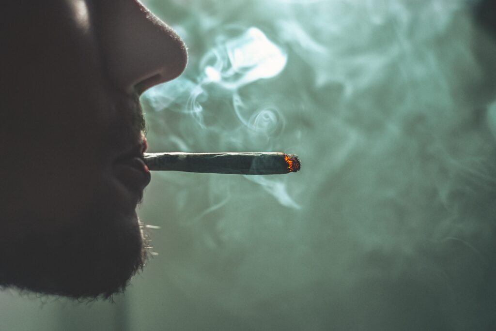 a man smoking