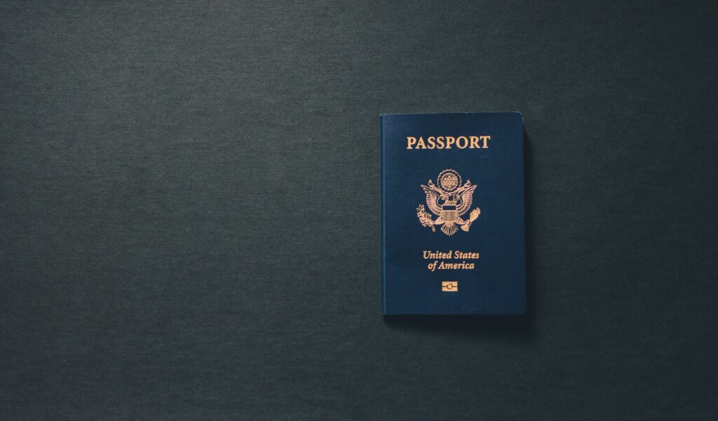 A picture of passport of USA