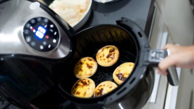 Air Fryer Banana Blueberry Muffins